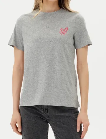 Tricou Pieces, gri
