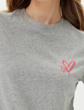 Tricou Pieces, gri