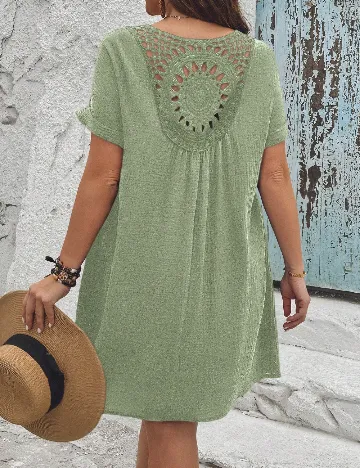 Rochie scurta SHEIN CURVE, verde