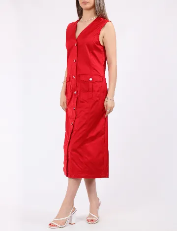 Rochie medie Vero Moda, rosu