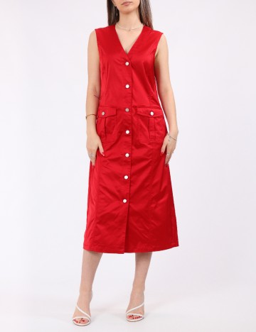 Rochie medie Vero Moda, rosu