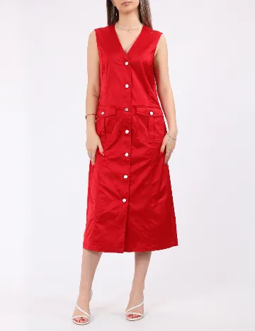 Rochie medie Vero Moda, rosu