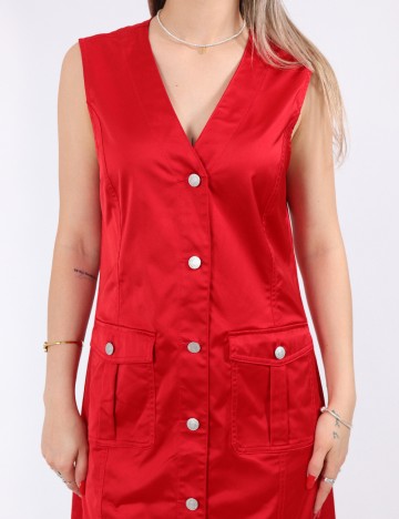 Rochie medie Vero Moda, rosu