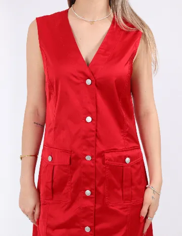 Rochie medie Vero Moda, rosu