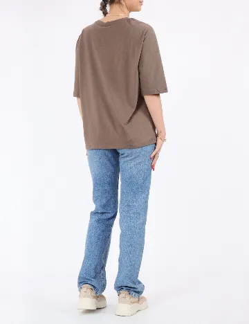 Tricou Pieces, maro