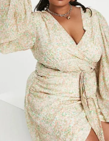Rochie scurta Pretty Lavish Curve, floral print