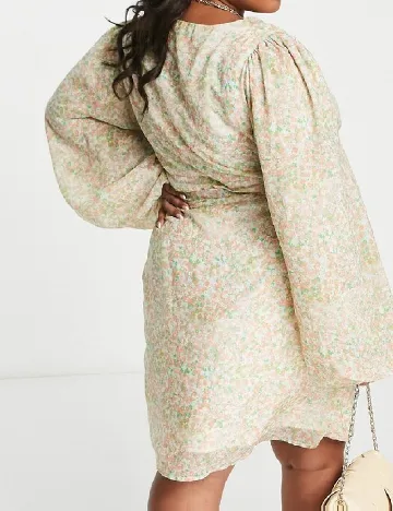 Rochie scurta Pretty Lavish Curve, floral print