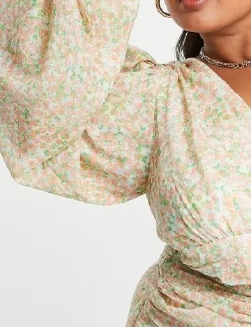 Rochie scurta Pretty Lavish Curve, floral print