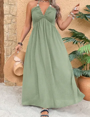 Rochie lunga SHEIN CURVE, verde