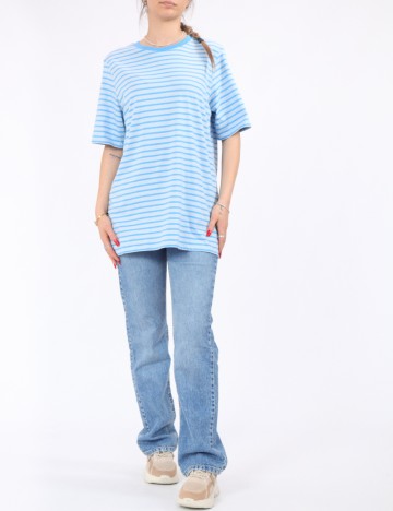 Tricou Pieces, albastru