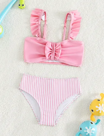 Costum de baie Shein Kids, roz