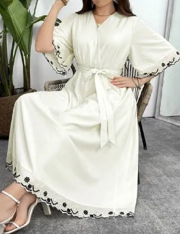 Rochie medie SHEIN CURVE, ecru