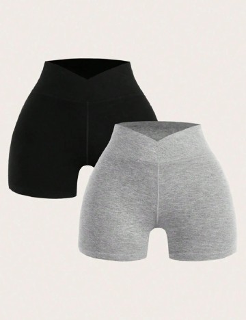 Set Pantaloni scurti 2 perechi SHEIN, mix culori