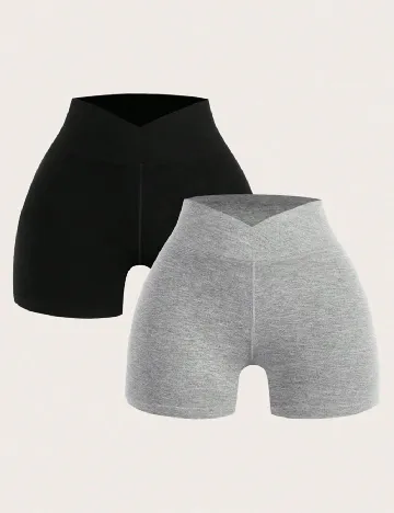 Set Pantaloni scurti 2 perechi SHEIN, mix culori