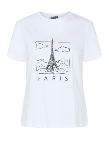 Tricou Pieces, alb