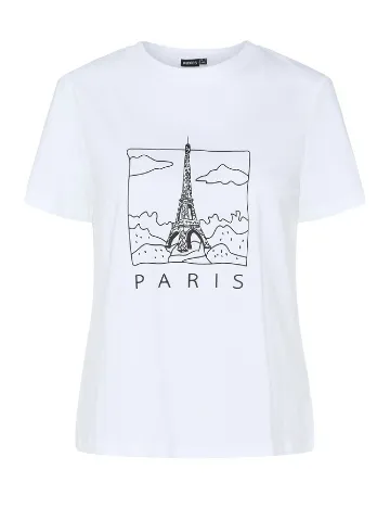 Tricou Pieces, alb