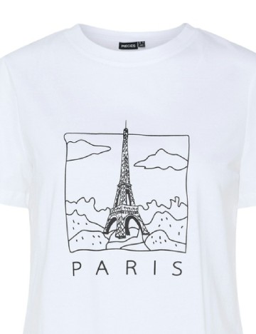 Tricou Pieces, alb