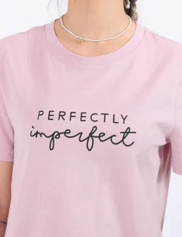 Tricou Pieces, roz Roz