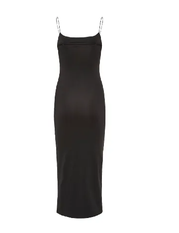 Rochie lunga Pieces, negru