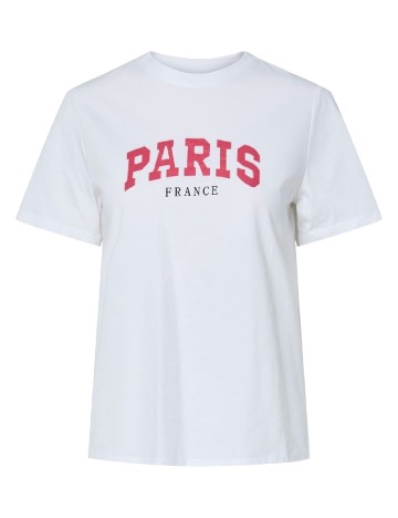 Tricou Pieces, alb