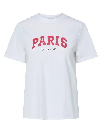 Tricou Pieces, alb