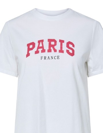 Tricou Pieces, alb