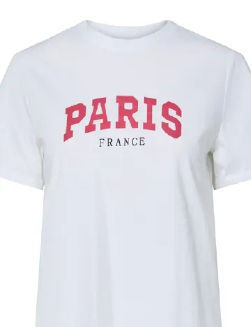 Tricou Pieces, alb