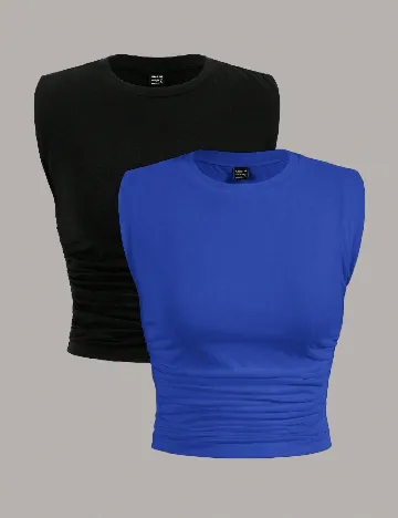 Set Maiouri 2 bucati SHEIN, negru/albastru