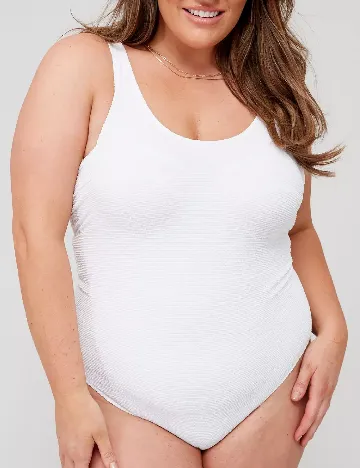 Costum de baie Ivory Rose, alb