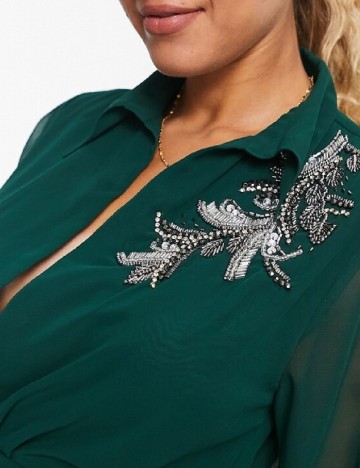 Rochie scurta Hope & Ivy, verde