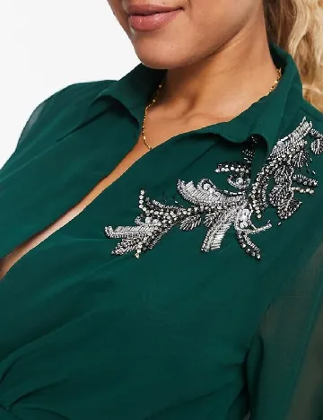 Rochie scurta Hope & Ivy, verde