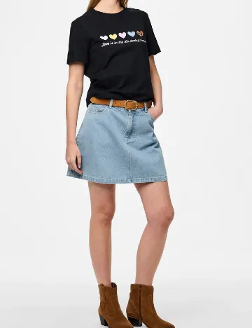 Tricou Pieces, negru