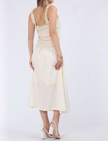 Rochie medie Vero Moda, crem