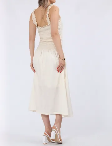 Rochie medie Vero Moda, crem