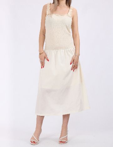 Rochie medie Vero Moda, crem