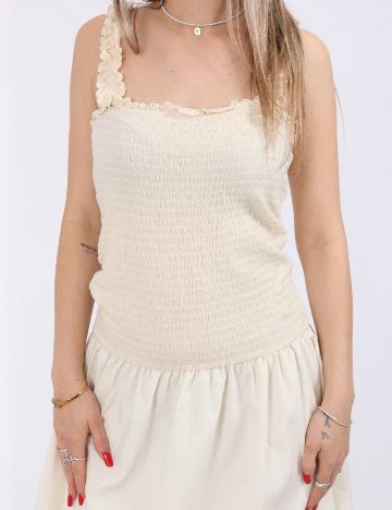 Rochie medie Vero Moda, crem