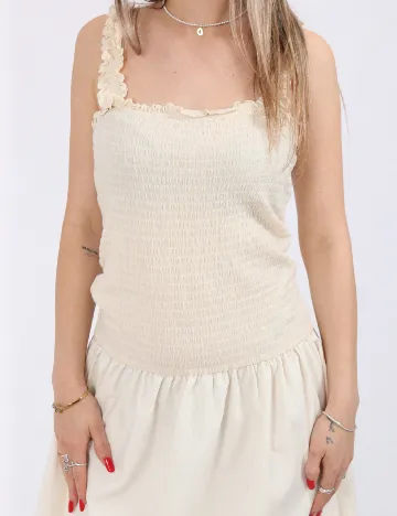 Rochie medie Vero Moda, crem