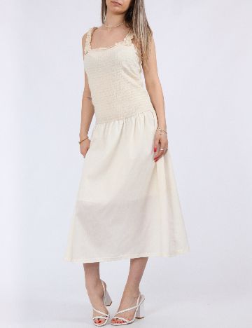 Rochie medie Vero Moda, crem