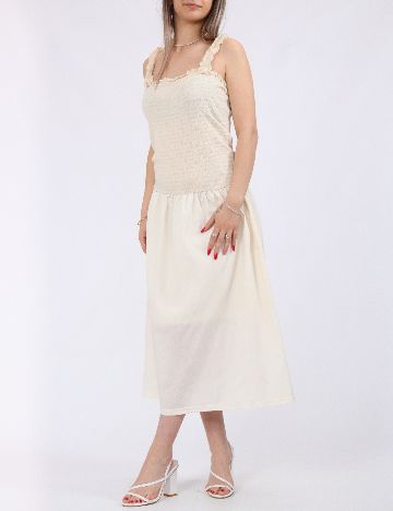 Rochie medie Vero Moda, crem