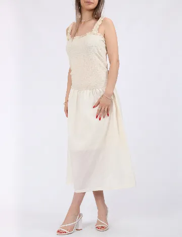 Rochie medie Vero Moda, crem