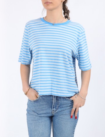 Tricou Pieces, albastru