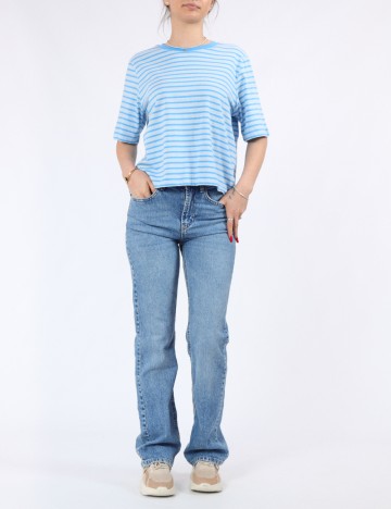 Tricou Pieces, albastru