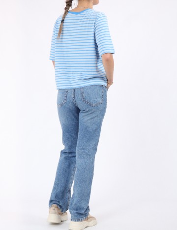Tricou Pieces, albastru
