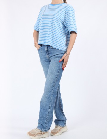 Tricou Pieces, albastru