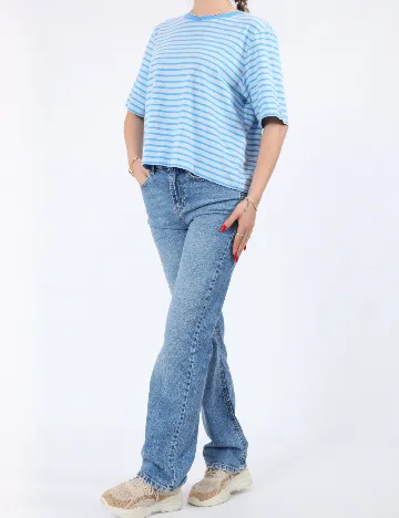 Tricou Pieces, albastru