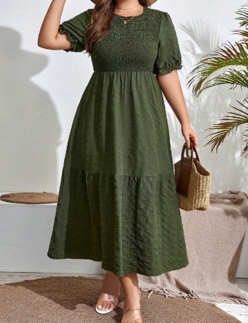 Rochie medie SHEIN CURVE, verde