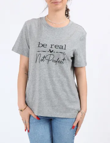 Tricou Pieces, gri