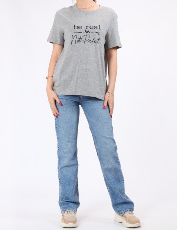 Tricou Pieces, gri