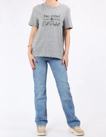 Tricou Pieces, gri