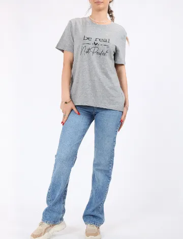 Tricou Pieces, gri